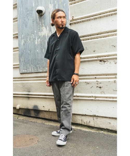 BIG MIKE(ビッグマイク)の「BIG MIKE ビックマイク/ airy open collar ss shirt 半袖オープンカラーシャツ 102325530(シャツ/ブラウス・メンズ・ブルー系その他/ブラック/サンドベージュ・X-LARGE/MEDIUM/LARGE/XX-LARGE)」の7枚目の写真