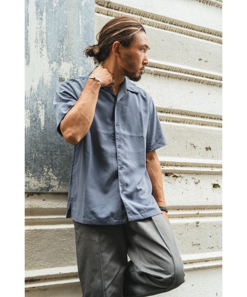 BIG MIKE(ビッグマイク)の「BIG MIKE ビックマイク/ airy open collar ss shirt 半袖オープンカラーシャツ 102325530(シャツ/ブラウス・メンズ・ブルー系その他/ブラック/サンドベージュ・X-LARGE/MEDIUM/LARGE/XX-LARGE)」の19枚目の写真