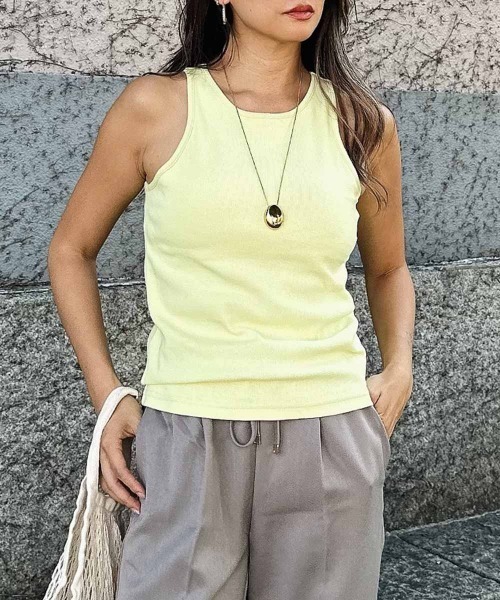 esutoreja（エストレジャ）の「アメリカンスリーブタンクトップ（タンクトップ・レディース・イエロー/ブラック/ホワイト・FREE）」の2枚目の写真