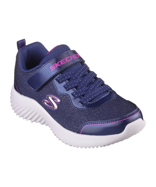 SKECHERS(スケッチャーズ)の「SKECHERS BOUNDER - GIRLY GROOVE / スケッチャーズ バウンダー - ガーリー グルーヴ(スニーカー・キッズ・ネイビー/ブラック/グレー/ライトピンク・18cm/19cm/20cm/21cm/22cm/23cm/17cm)」の3枚目の写真