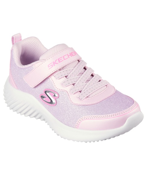 SKECHERS(スケッチャーズ)の「SKECHERS BOUNDER - GIRLY GROOVE / スケッチャーズ バウンダー - ガーリー グルーヴ(スニーカー・キッズ・ネイビー/ブラック/グレー/ライトピンク・18cm/19cm/20cm/21cm/22cm/23cm/17cm)」の4枚目の写真
