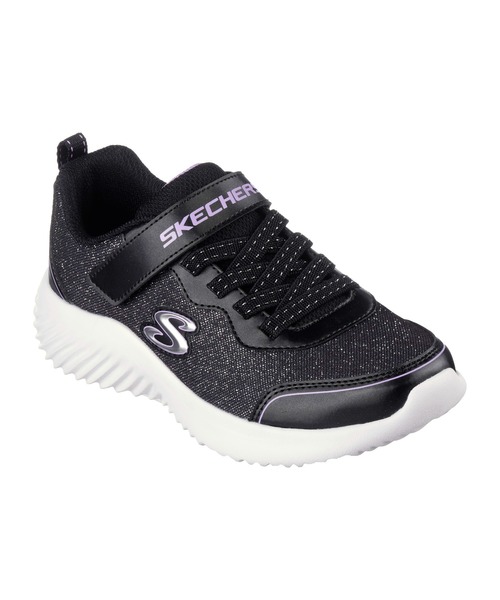 SKECHERS(スケッチャーズ)の「SKECHERS BOUNDER - GIRLY GROOVE / スケッチャーズ バウンダー - ガーリー グルーヴ(スニーカー・キッズ・ネイビー/ブラック/グレー/ライトピンク・18cm/19cm/20cm/21cm/22cm/23cm/17cm)」の2枚目の写真