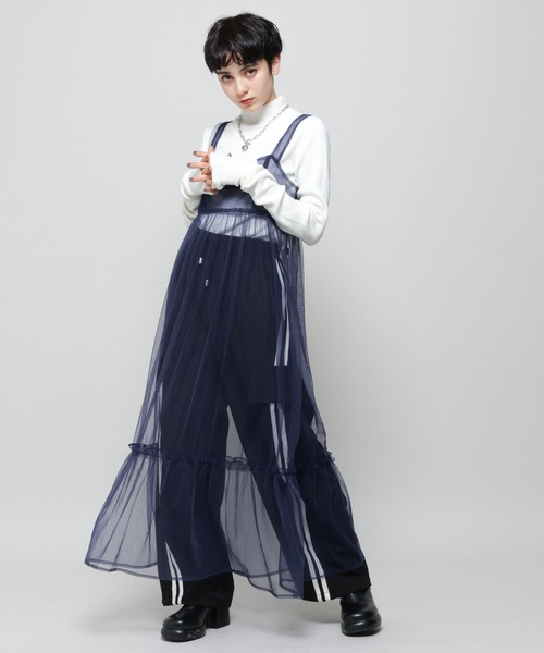 PAGEBOY（ページボーイ）の「ティアードチュールワンピース（ワンピース・レディース・ブラック/グレー系その他/ネイビー・FREE）」の10枚目の写真