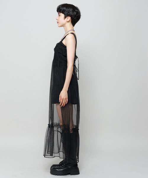 PAGEBOY（ページボーイ）の「ティアードチュールワンピース（ワンピース・レディース・ブラック/グレー系その他/ネイビー・FREE）」の13枚目の写真