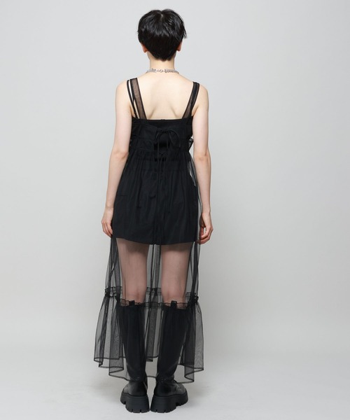 PAGEBOY（ページボーイ）の「ティアードチュールワンピース（ワンピース・レディース・ブラック/グレー系その他/ネイビー・FREE）」の14枚目の写真