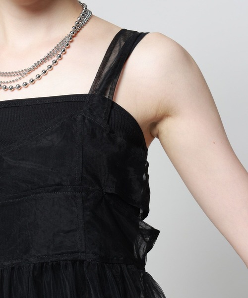 PAGEBOY（ページボーイ）の「ティアードチュールワンピース（ワンピース・レディース・ブラック/グレー系その他/ネイビー・FREE）」の17枚目の写真