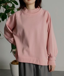 裏起毛/アンチピリング ニット切替プルオーバー