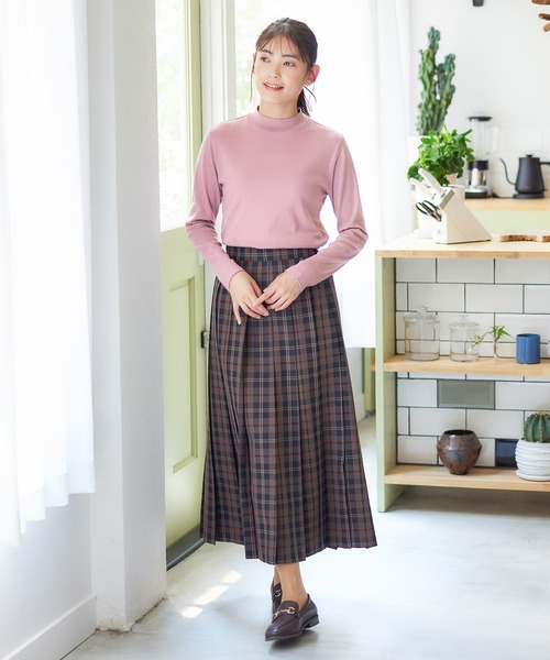 Honeys（ハニーズ）の「オーガニックハイネックＴシャツ（Tシャツ/カットソー・レディース・ピンク/モカ/ブラック/ブルー系その他/アイボリー/レッド/グリーン・L/LL/S/M/3L）」の14枚目の写真