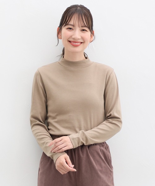 Honeys（ハニーズ）の「オーガニックハイネックＴシャツ（Tシャツ/カットソー・レディース・ピンク/モカ/ブラック/ブルー系その他/アイボリー/レッド/グリーン・L/LL/S/M/3L）」の22枚目の写真