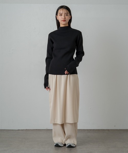 earthy（アーシー）の「サムズアップニット（ニット/セーター・レディース・ベージュ/オフホワイト/サックスブルー/ブラック・FREE）」の6枚目の写真