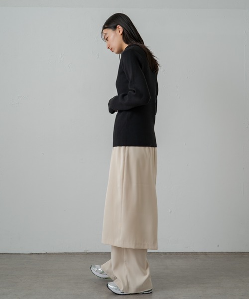 earthy（アーシー）の「サムズアップニット（ニット/セーター・レディース・ベージュ/オフホワイト/サックスブルー/ブラック・FREE）」の10枚目の写真