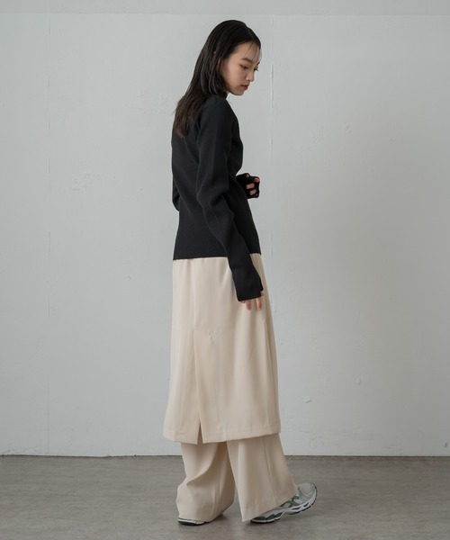 earthy（アーシー）の「サムズアップニット（ニット/セーター・レディース・ベージュ/オフホワイト/サックスブルー/ブラック・FREE）」の12枚目の写真