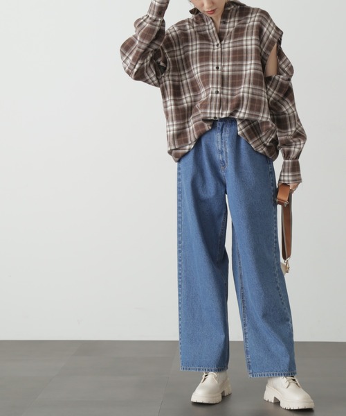 FREE'S MART（フリーズマート）の「◆アームスリットアソートシャツ（シャツ/ブラウス・レディース・ネイビー/ブラウン系その他/ブルー系その他・SMALL/MEDIUM）」の19枚目の写真