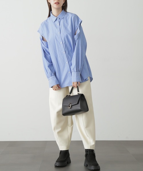 FREE'S MART（フリーズマート）の「◆アームスリットアソートシャツ（シャツ/ブラウス・レディース・ネイビー/ブラウン系その他/ブルー系その他・SMALL/MEDIUM）」の13枚目の写真