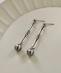 【Le scale】ワンポイントカラー×チェーンピアス