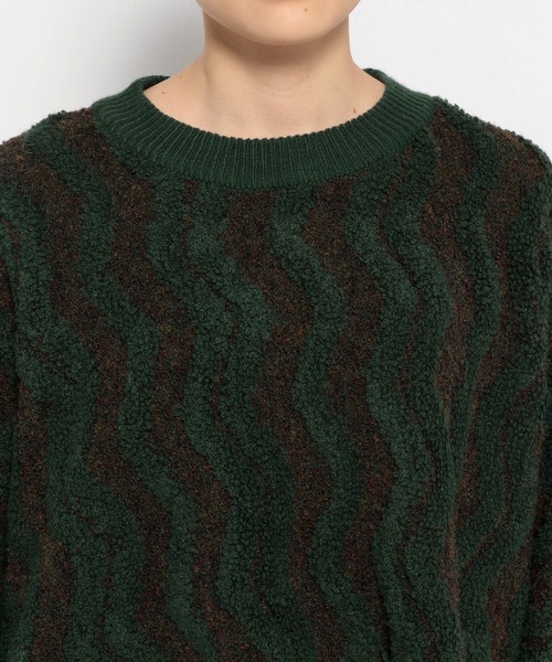 LOWRYS FARM（ローリーズファーム）の「ナミナミショートプルオーバーLS　975080（ニット/セーター・レディース・ネイビー/グリーン/アイボリー・FREE）」の17枚目の写真