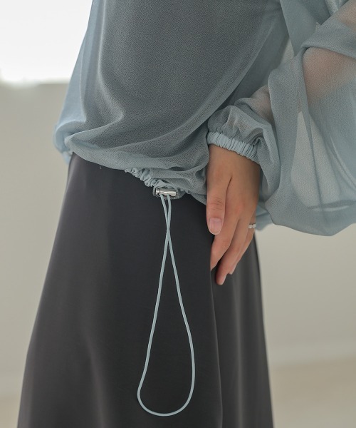 Bab(バブ)の「シアードロストトップス(Tシャツ/カットソー・レディース・サックスブルー/ホワイト系その他/ピンク・FREE)」の12枚目の写真