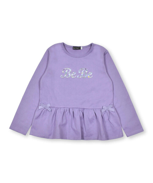 BeBe（ベベ）の「ロゴパッチ刺繍Tシャツ(80~150cm)（Tシャツ/カットソー・キッズ・パープル/ネイビー・100cm/120cm/110cm/90cm/130cm/150cm/140cm）」の14枚目の写真