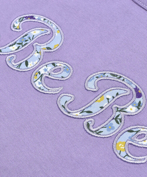 BeBe（ベベ）の「ロゴパッチ刺繍Tシャツ(80~150cm)（Tシャツ/カットソー・キッズ・パープル/ネイビー・100cm/120cm/110cm/90cm/130cm/150cm/140cm）」の17枚目の写真
