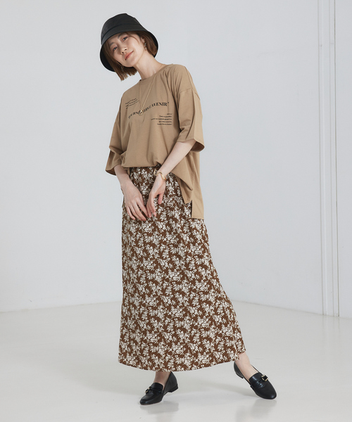 abahouse mavie(アバハウスマヴィ)の「ベロア&プリントマーメイドスカート(スカート・レディース・ダークオレンジ/チャコールグレー/ブラック/ブラウン・フリー)」の11枚目の写真
