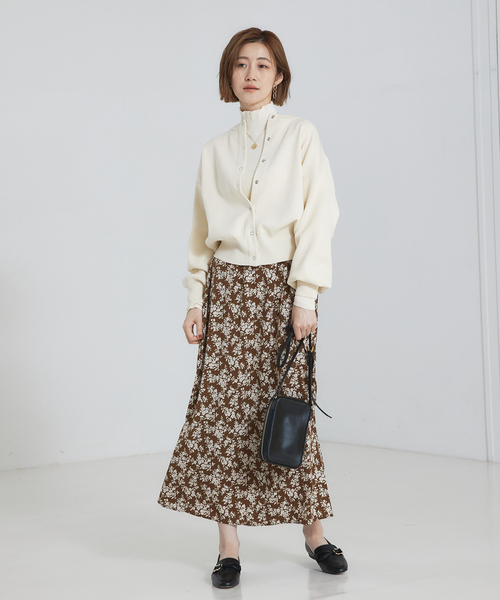 abahouse mavie(アバハウスマヴィ)の「ベロア&プリントマーメイドスカート(スカート・レディース・ダークオレンジ/チャコールグレー/ブラック/ブラウン・フリー)」の12枚目の写真