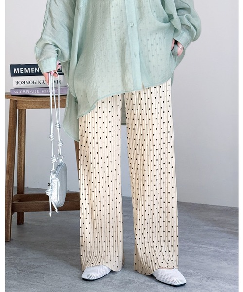 セール】迷わず着れる！大人のセミワイドプリーツパンツ（その他パンツ