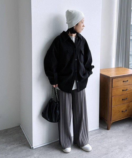 セール】迷わず着れる！大人のセミワイドプリーツパンツ（その他パンツ