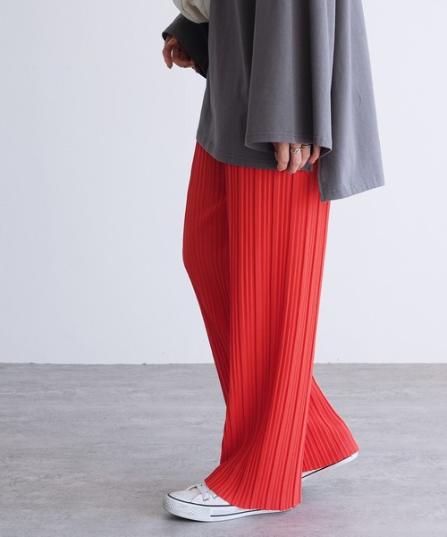 セール】迷わず着れる！大人のセミワイドプリーツパンツ（その他パンツ