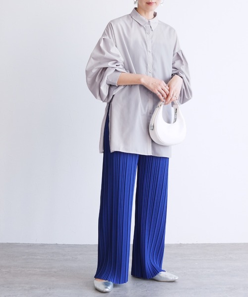 セール】迷わず着れる！大人のセミワイドプリーツパンツ（その他パンツ