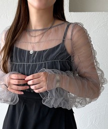 apres jour mignon | チュールトップス【ZOZOTOWN限定アイテム】(シャツ/ブラウス)
