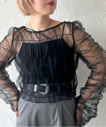 apres jour mignon | チュールトップス【ZOZOTOWN限定アイテム】(シャツ/ブラウス)