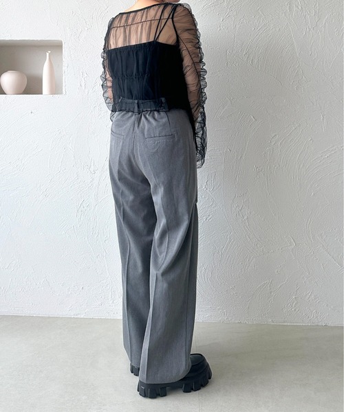 apres jour mignon（アプレジュールミニョン）の「チュールトップス【ZOZOTOWN限定アイテム】（シャツ/ブラウス・レディース・ブラック/グレー・X-LARGE/フリー）」の10枚目の写真