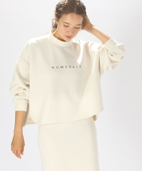 NUMERALS(ヌメラルズ)の「【Girls in NUMERALS】バックジップモックネック(スウェット・レディース・グレー/その他8/ブラック・60/75)」の6枚目の写真