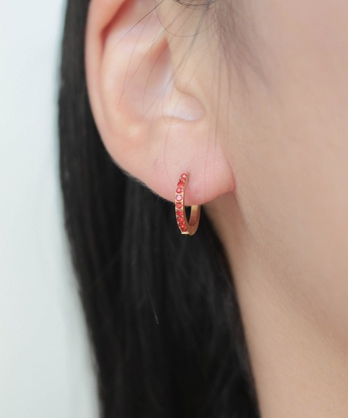 ebine(エビネ)の「金属アレルギー対応 Birthstone Hoop Pierce /サージカルステンレス(ピアス(両耳用)・レディース・その他3/その他7/その他2/その他4/その他12/その他11/その他10/その他5/その他9/その他8/その他6/その他1・FREE)」の2枚目の写真