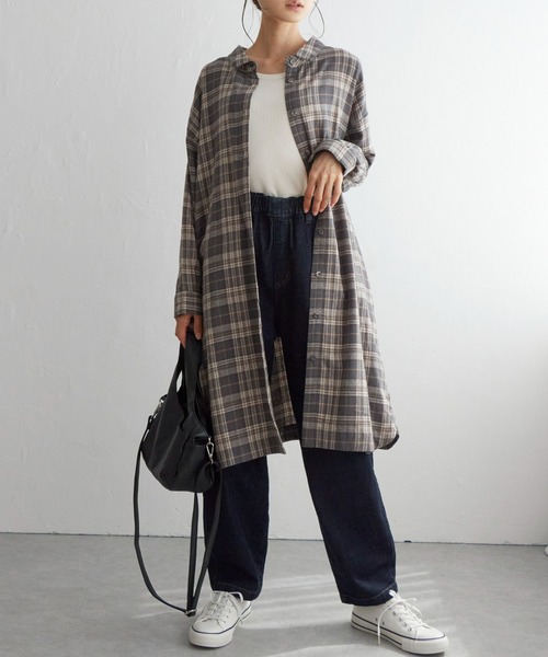 LBC（エルビーシー）の「コットンチェック3WAYワンピース（ワンピース・レディース・ベージュ/ブラック/ネイビー・L/M）」の6枚目の写真