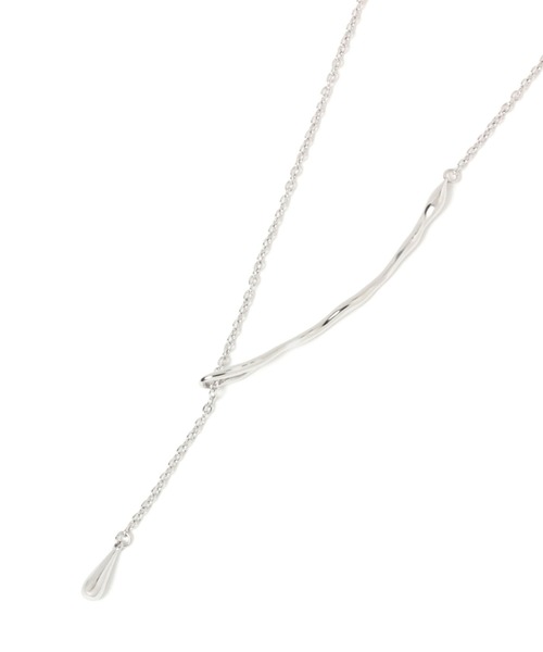 GLOBAL WORK（グローバルワーク）の「ステン変形バーY字ネックレス/976569（ネックレス・レディース・シルバー/ゴールド・FREE）」の2枚目の写真