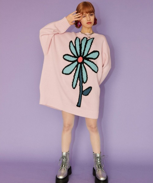 Candy Stripper(キャンディストリッパー)の「BIG FLOWER ニット(ニット/セーター・レディース・ピンク/アイボリー/ブラック・2)」の20枚目の写真