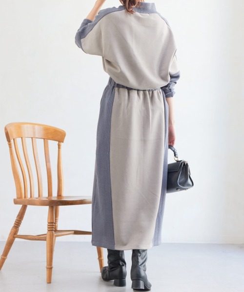 Chez toi（シェトワ）の「スエード×リブナロースカート（スカート・レディース・ブラック/グレイッシュベージュ/モカ/オレンジ・FREE）」の13枚目の写真