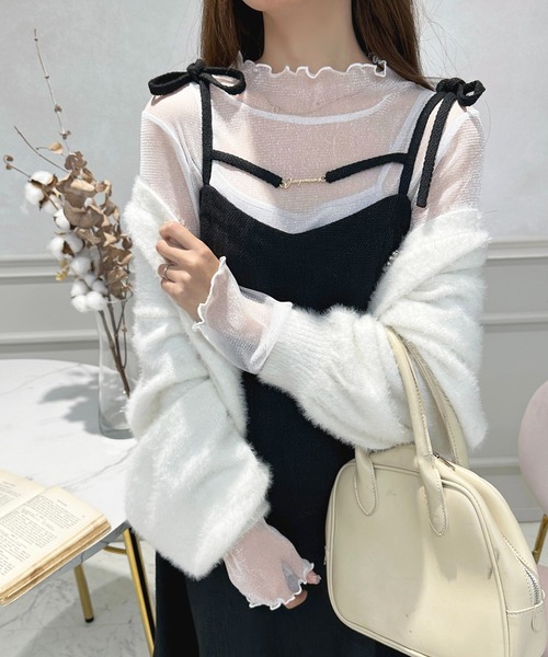 apres jour(アプレジュール)の「ラメシアートップス【ZOZOTOWN限定アイテム】(シャツ/ブラウス・レディース・ピンクベージュ/ライトブルー/ブラック/イエロー/オフホワイト・フリー/X-LARGE)」の12枚目の写真