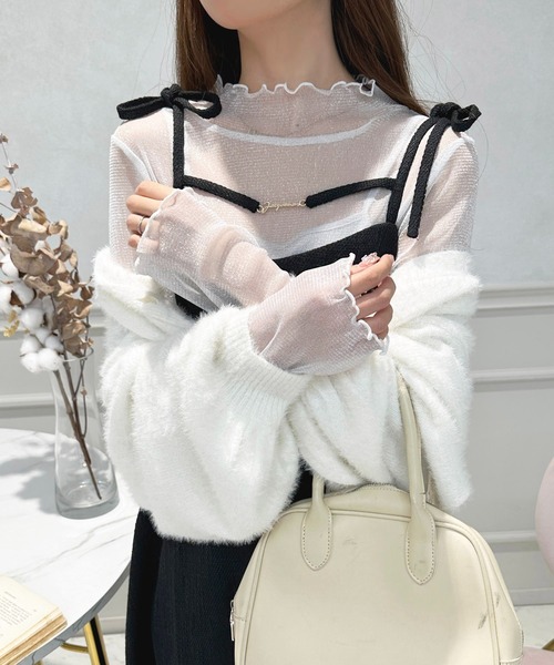 apres jour(アプレジュール)の「ラメシアートップス【ZOZOTOWN限定アイテム】(シャツ/ブラウス・レディース・ピンクベージュ/ライトブルー/ブラック/イエロー/オフホワイト・フリー/X-LARGE)」の13枚目の写真