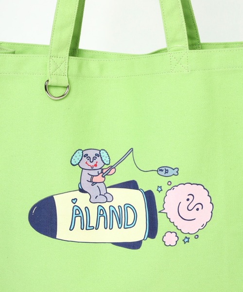 ALAND（エーランド）の「REDFISH（レッドフィッシュ）×ALAND／グラフィックトート（トートバッグ・レディース・ホワイト/グリーン/ピンク・FREE）」の13枚目の写真