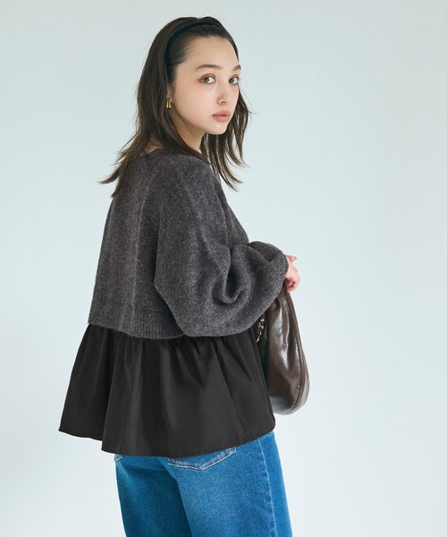 cokegk3939専用 ドッキングギャザーニット（ニット/セーター）｜coca（coca）（コカ