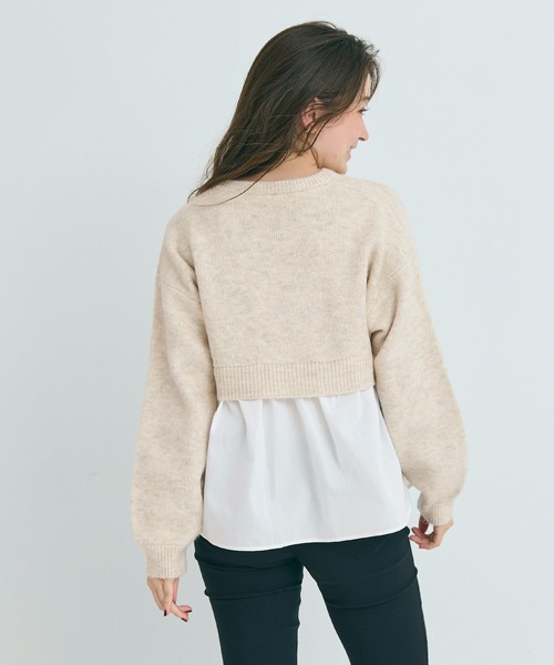 coca（coca）（コカ）の「【WEB限定セール】ドッキングギャザーニット（ニット/セーター・レディース・ライトベージュ/ブラック/その他1/チャコール/ネイビー・M/L/S）」の17枚目の写真