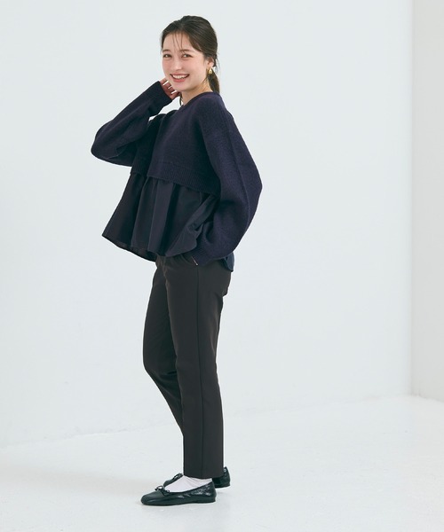 coca（coca）（コカ）の「【WEB限定セール】ドッキングギャザーニット（ニット/セーター・レディース・ライトベージュ/ブラック/その他1/チャコール/ネイビー・M/L/S）」の11枚目の写真