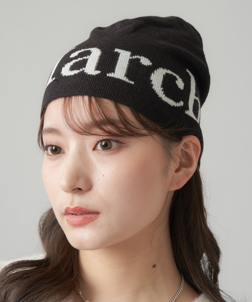 SPINNS（スピンズ）の「MARCHロゴ シングルビーニー（ニットキャップ/ビーニー・レディース・ブラック/グレー/カーキ/ワイン/ホワイト・ONESIZE）」の21枚目の写真