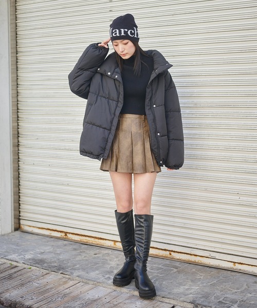 SPINNS（スピンズ）の「MARCHロゴ シングルビーニー（ニットキャップ/ビーニー・レディース・ブラック/グレー/カーキ/ワイン/ホワイト・ONESIZE）」の18枚目の写真