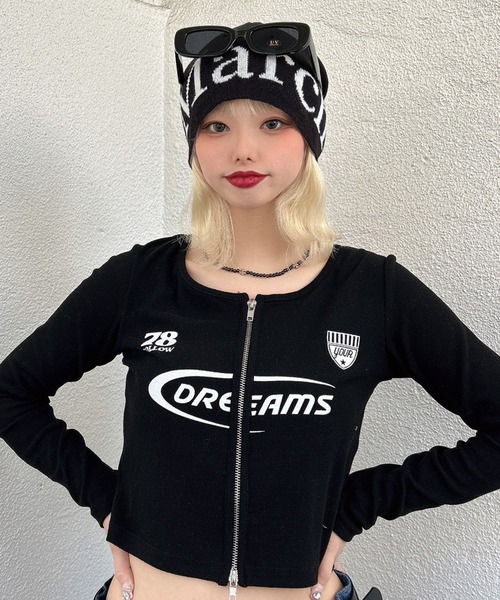 SPINNS（スピンズ）の「MARCHロゴ シングルビーニー（ニットキャップ/ビーニー・レディース・ブラック/グレー/カーキ/ワイン/ホワイト・ONESIZE）」の8枚目の写真