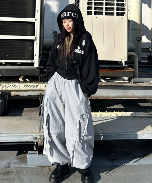 SPINNS（スピンズ）の「MARCHロゴ シングルビーニー（ニットキャップ/ビーニー・レディース・ブラック/グレー/カーキ/ワイン/ホワイト・ONESIZE）」の10枚目の写真