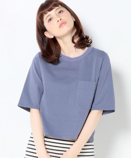 Another Edition（アナザーエディション）の「ショートTシャツ/AEBC SHORT T◆（Tシャツ/カットソー・レディース・ホワイト/マスタード/ライトブルー/ネイビー・フリー）」の2枚目の写真