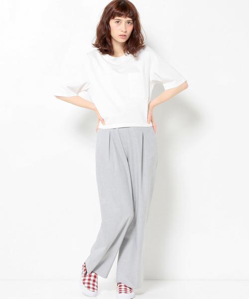 Another Edition（アナザーエディション）の「ショートTシャツ/AEBC SHORT T◆（Tシャツ/カットソー・レディース・ホワイト/マスタード/ライトブルー/ネイビー・フリー）」の12枚目の写真